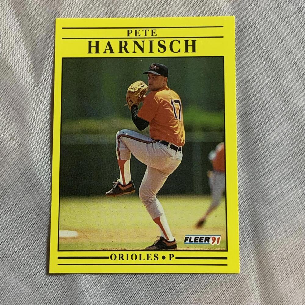 1991‎ Fleer Pete Harnisch Orioles Baseball Card #474